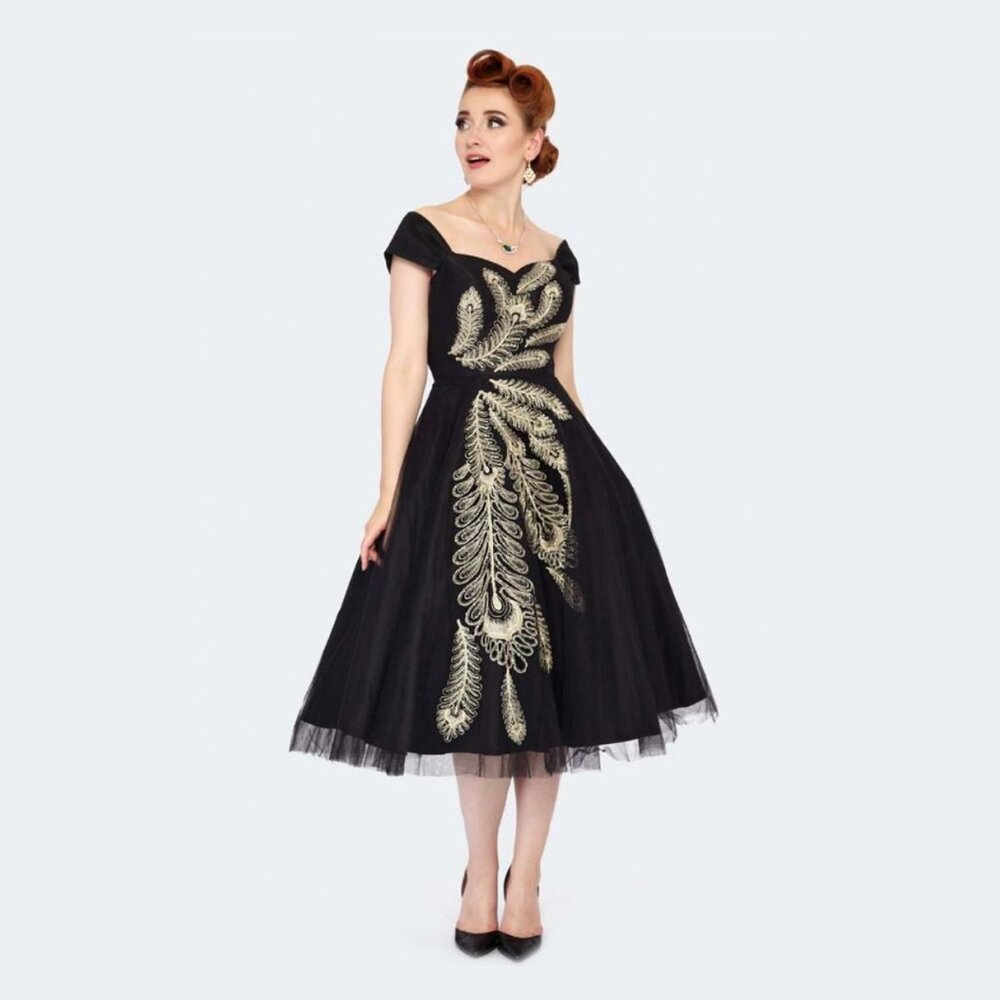Voodoo Vixen Scarlett Peacock Occasion Gown, NWT, Small